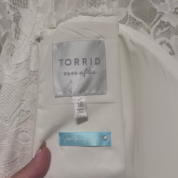 Beautiful Ivory Lace & Tulle Beaded Sash A-Line Wedding Dress sz.18 - Picture 13 of 13